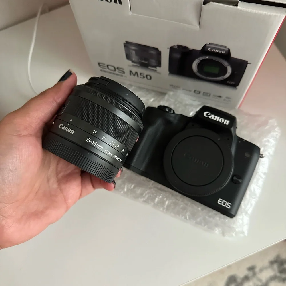 Canon EOS M50 Mirrorless Camera Bundle | Like New | Lens + Mount Adapter
